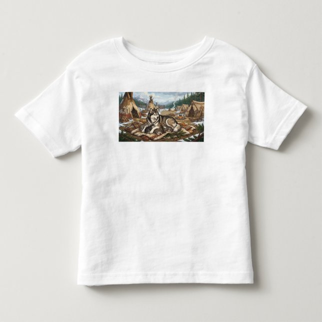Malamute Mor Version 1  T Shirt (Framsida)