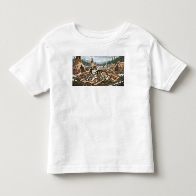 Malamute Mor Version 2   T Shirt (Framsida)