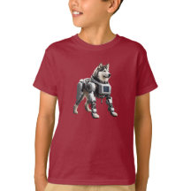 Malamute Robot Barn T-Shirt