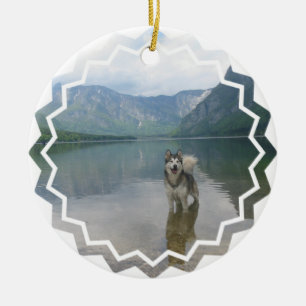 Malamutehundprydnad Julgransprydnad Keramik