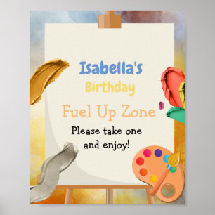 Målande födelsedag poster