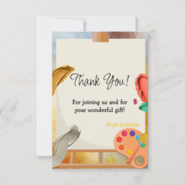 Målande födelsedag tack kort