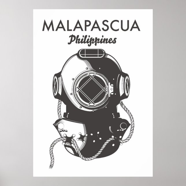 Malapascua Filippinerna Diving-reseaffisch Poster (Framsidan)
