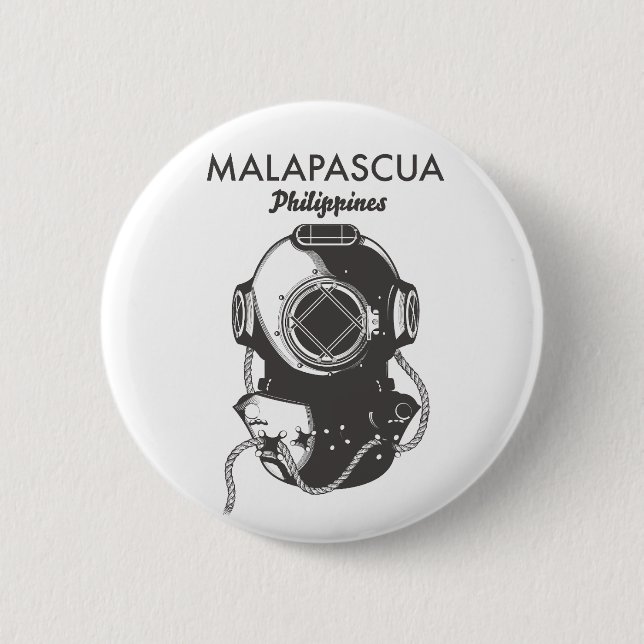 Malapascua Filippinerna Dykning resaffisch Knapp (Framsida)