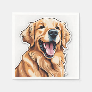 Målar Hund av Golden Retriever-ras Pappersservett