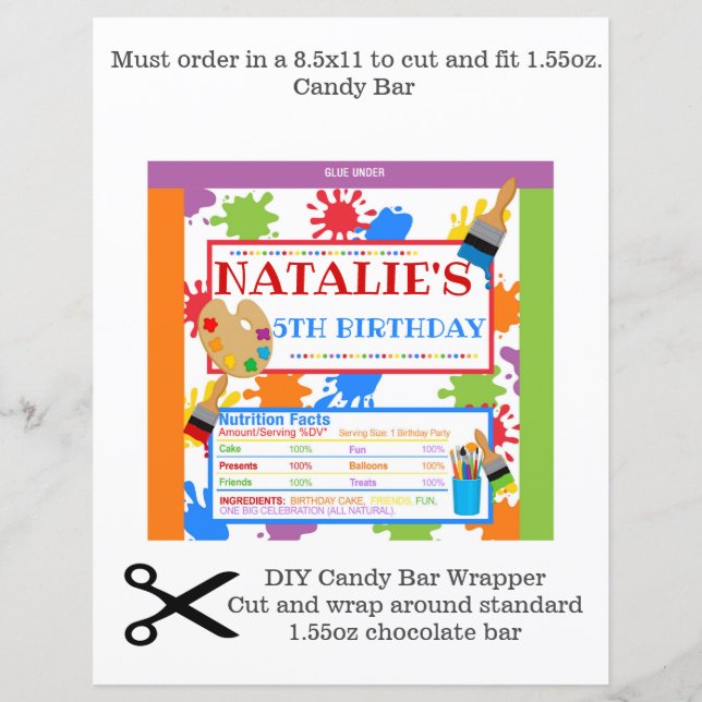 Målar Konstfest Chocolate Bar Förpackning (Framsida)