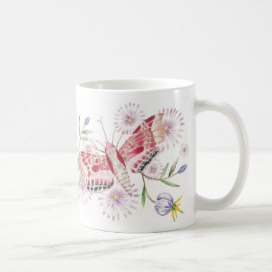 Malar och blommamugg kaffemugg