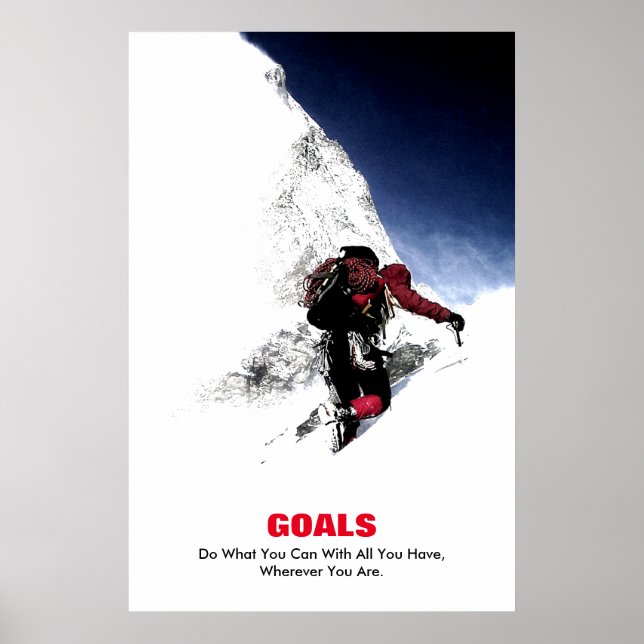 Målar Quote Mountaineer gör vad du kan Poster (Framsidan)