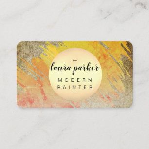 Målar Retro abstrakt för vattenfärgen den minst Visitkort