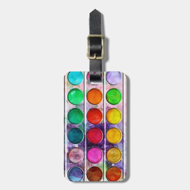 Målar roligt färgrikt för konst färg boxas bagagebricka (Vertikal Framsida)