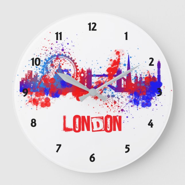 Målar rött vitt blått konstnärligt för London Stor Klocka (Framsida)