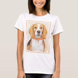 Målarbild av Beaglehund - Original Djurkonst T Shirt