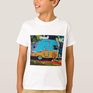Målarbild av husvagn - Present till campingentusia T Shirt