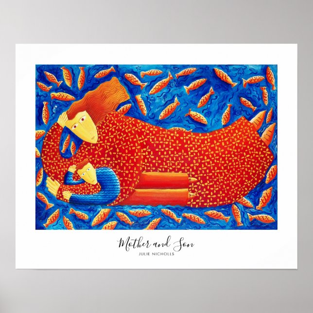Målarbild av mor och son poster (Framsidan)