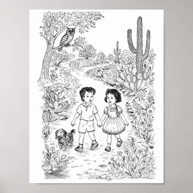 Målarbild för barn: Den magiska leden Poster (Framsidan)