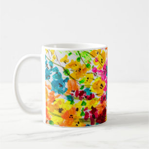målarblommor struktur, målarfärg fl kaffemugg