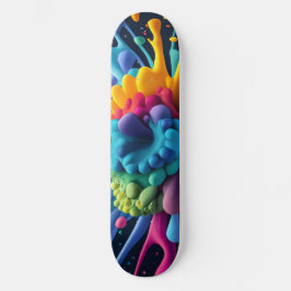 Målardroppar Mini Skateboard Bräda 18,5 Cm