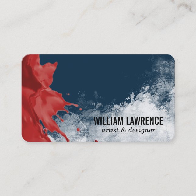 Målardroppe | Uttrycksfull struktur Visitkort (Framsida)