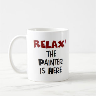målare är här kaffemugg
