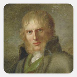 Målare Caspar David Friedrich Fyrkantigt Klistermärke