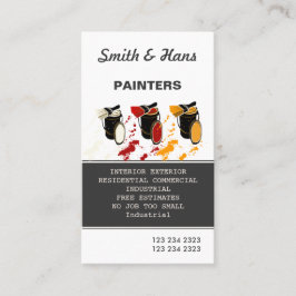 Målare för hus för färgrikt bläckstänk yrkesmässig visitkort