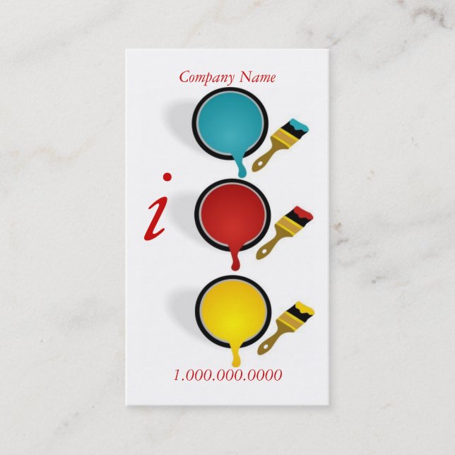 Målare Företag Visitkort (Framsida)