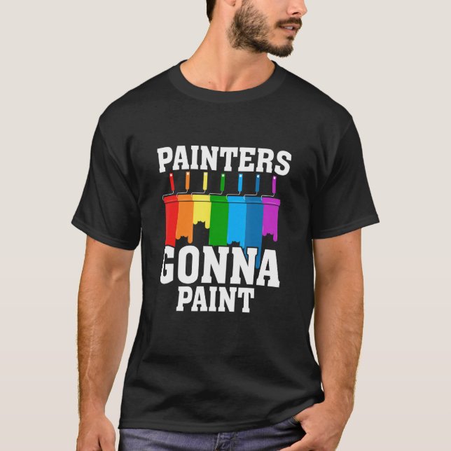 Målare ska måla Pun Artist Painter 1 T Shirt (Framsida)