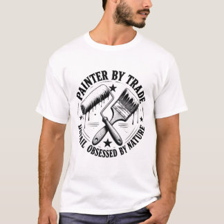Målare till yrket, detaljorienterad av naturen t shirt