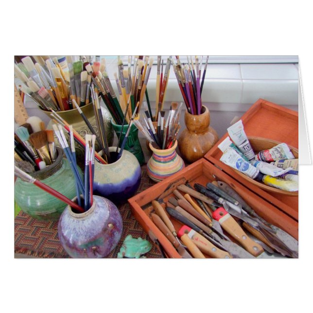 Målare tillförsel hälsningskort (Framsidan Horizontal)