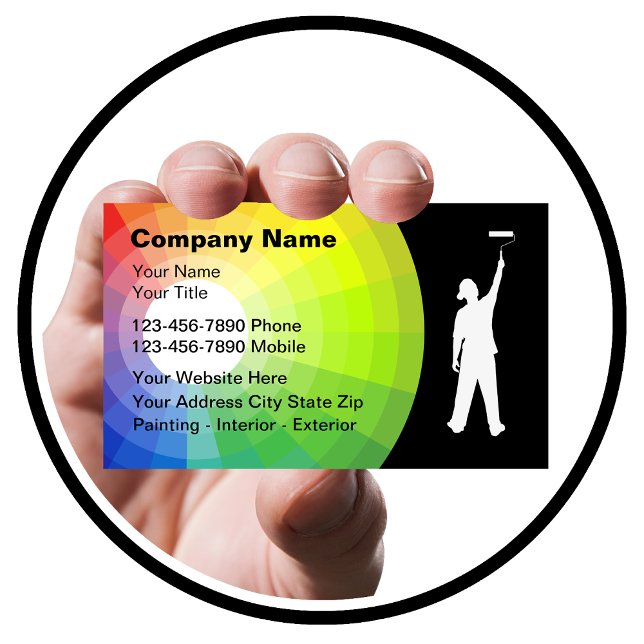 Målare Visitenkort Visitkort (Painter business cards by Custom Business Cards)
