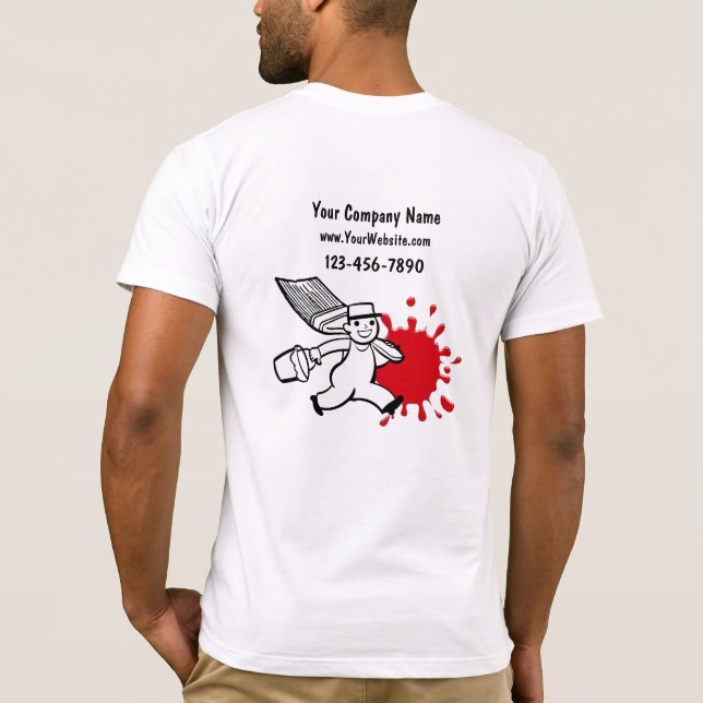 MålareaffärsT-tröja Tee Shirt (Baksida)