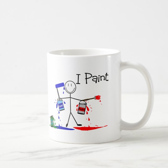 Målaregåvor "målar jag" stick figurer design kaffemugg (Höger)