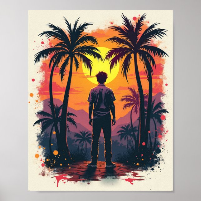 Målaren blev förvånad av målningen poster (Framsidan)