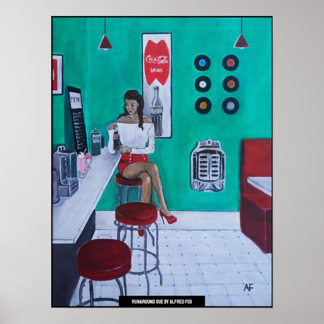 Målaren Runaround Sue av Alfred Fox Poster (Framsidan)