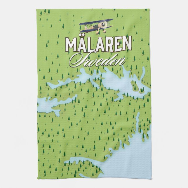 Mälaren Sverige Kökshandduk (Vertikal)