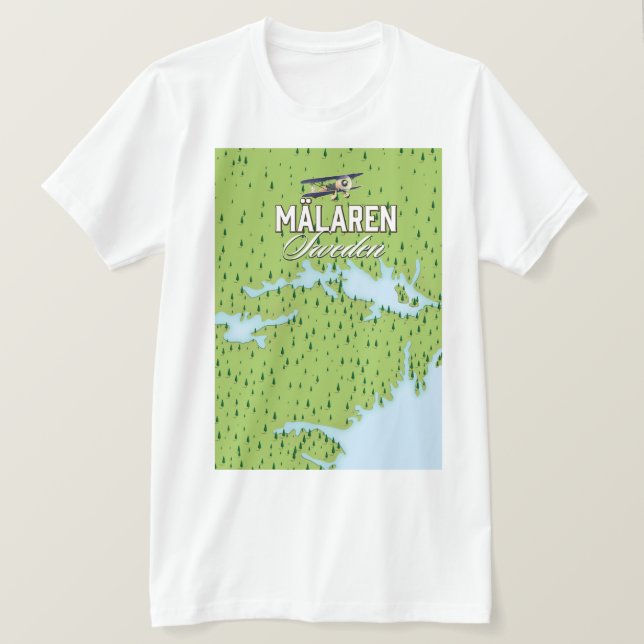Mälaren Sverige T Shirt (Design framsida)