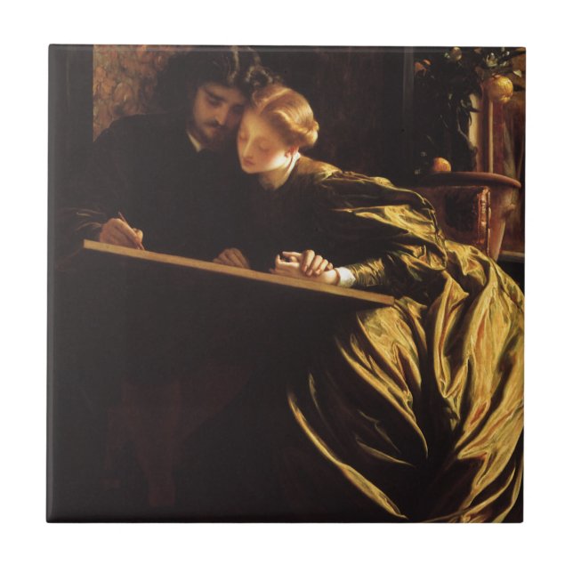 Målarens smekmånad av Lord Frederic Leighton Kakelplatta (Framsidan)