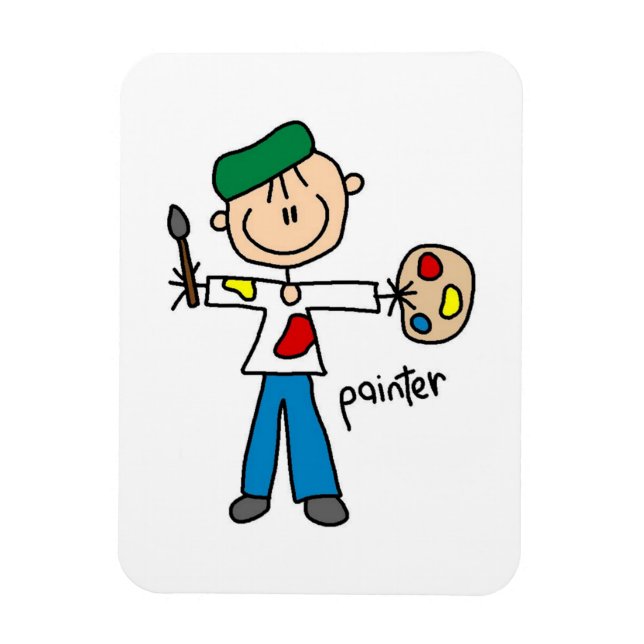Målarestickfigur Magnet (Vertikal)