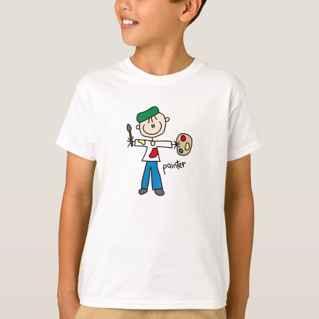 Målarestickfigur Tee Shirt (Framsida)