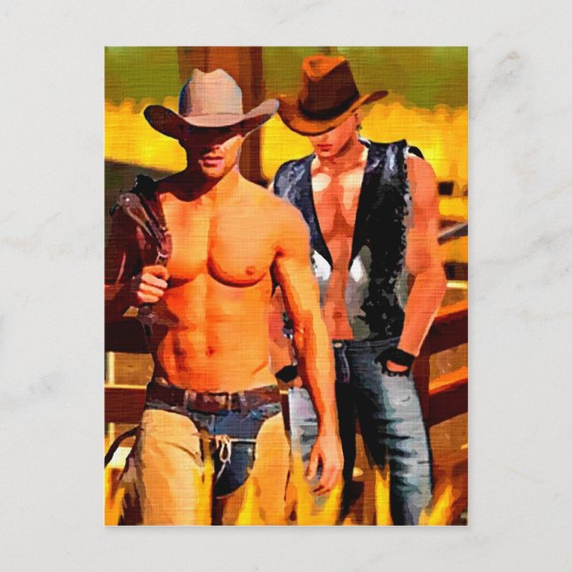 Målarfärg: Cowboy Corral Vykort (Framsida)