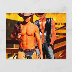 Målarfärg: Cowboy Corral Vykort