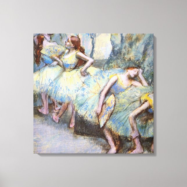 Målarfärg för Degas Ballet Dancer Art Dancers Canvastryck (Framsida)