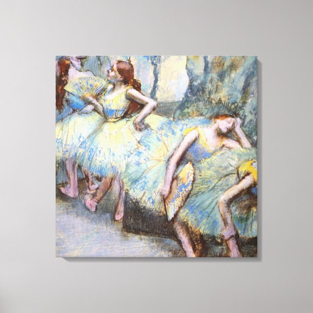 Målarfärg för Degas Ballet Dancer Art Dancers Canvastryck (Framsida)