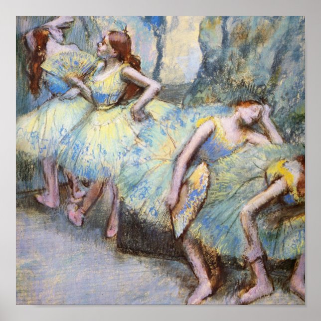 Målarfärg för Degas Ballet Dancer Art Dancers Poster (Framsidan)
