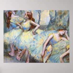 Målarfärg för Degas Ballet Dancer Art Dancers Poster
