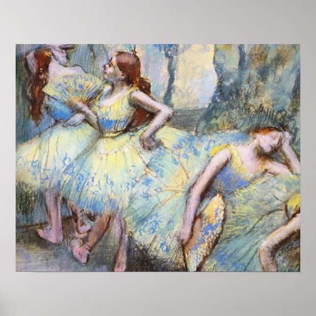 Målarfärg för Degas Ballet Dancer Art Dancers Poster (Framsidan)