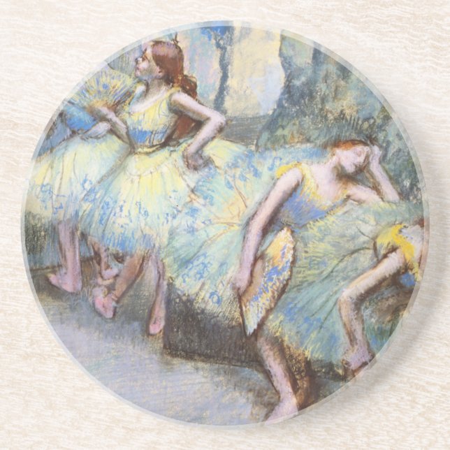 Målarfärg för Degas Ballet Dancer Art Dancers Underlägg Sandsten (Framsidan)