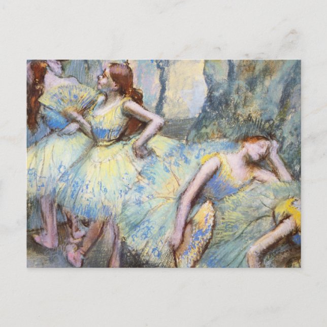 Målarfärg för Degas Ballet Dancer Art Dancers Vykort (Framsida)