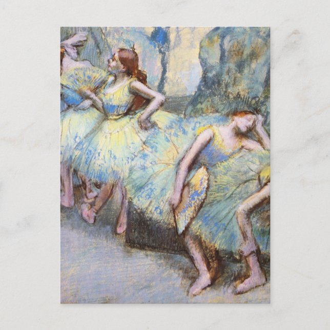 Målarfärg för Degas Ballet Dancer Art Dancers Vykort (Framsida)