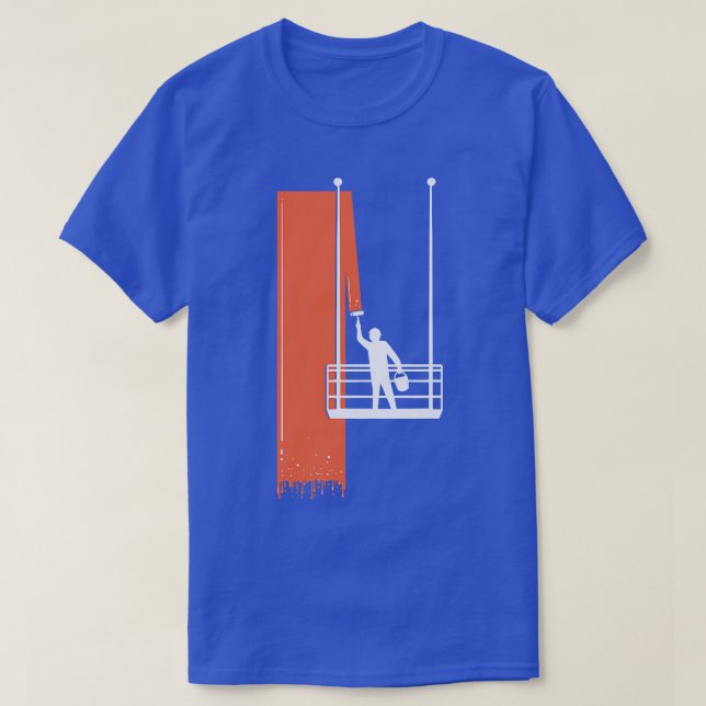Målarfärg för den röda fasadsmålarens höjdpunkt fö t shirt (Design framsida)